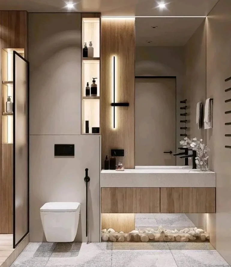 Washroom Design by Mokxa Interior Designers Gurgaon Delhi NCR